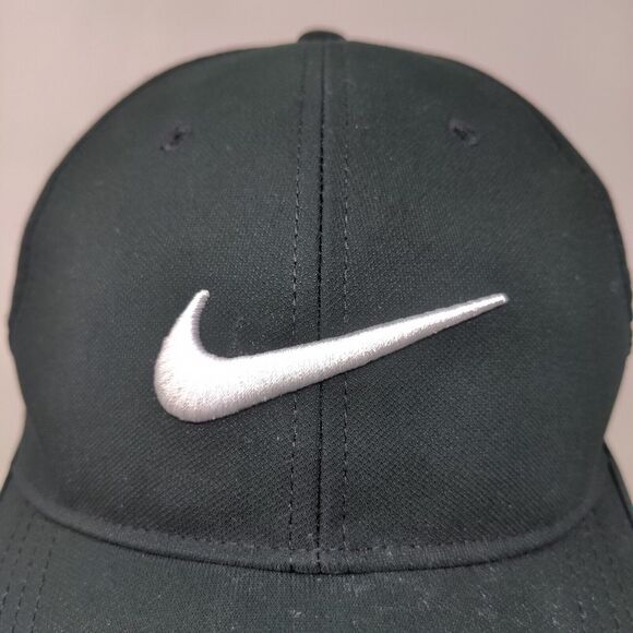 Nike Men's Baseball Cap Hat Black OSFM Embroidered Swoosh Logo - Picture 4 of 12